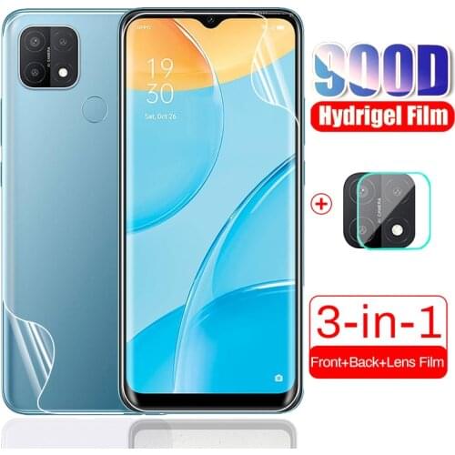 For opo a15 hydrogel film for oppo a15 a15s a 15 15s a15 s 15a hd front back screen protector camera film note glass 6.52"