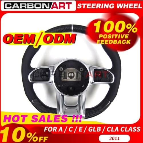 Customized Real Carbon Fiber teering Wheel compatible for Mercede-Ben A/C/E/GLB/CLA Class