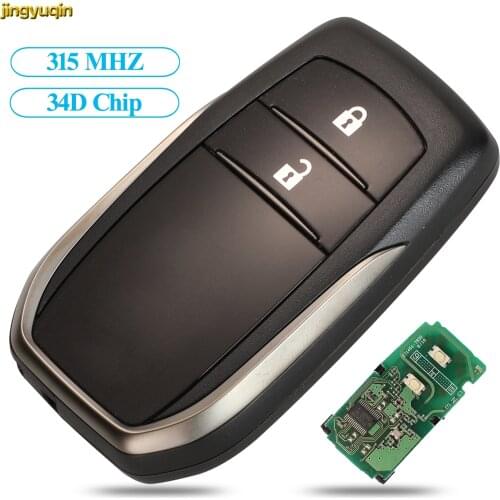 Jingyuqin Remote Smart Car Key 315MHz 34D Chip For Toyota Prado Reiz Land Cruiser Prado 2 Buttons OEM Keyless-Go