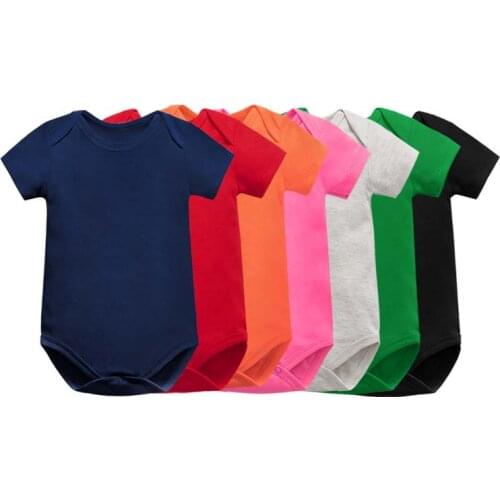 Unisex Baby Bodysuits 100% Cotton Boys Girls 0-24 Months Black and white Short Slevee Baby Clothes