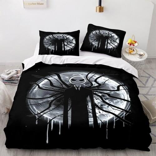 Dropshipping Single 1 PillowcaseBedding Set 3D Print Duvet Cover Twin Size Mouse ChristmasNightmare Before Christmas CT27 Black