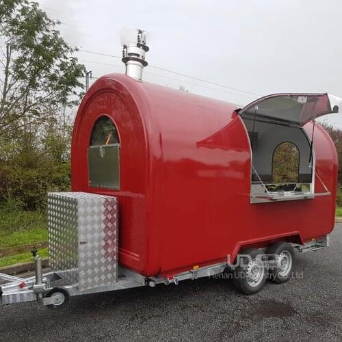 Round Food Kiosk Mobile Juice Coffee Bar Hot Dog Cart Trailer for Food Trucks
