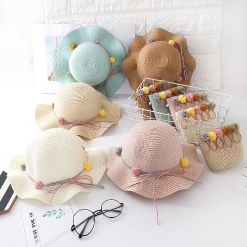 Summer Straw children hat baby boy girl hat turbans for babies newborn Bucket hat bunny hat beanie Cap for boy cotton 0-24 month