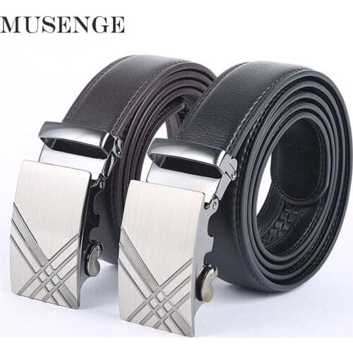 Musenge Designer Mens Leather Belts Men High Quality Brand Cinto Masculino Couro Ceinture Marcas Cinturon Cintura Uomo Strap