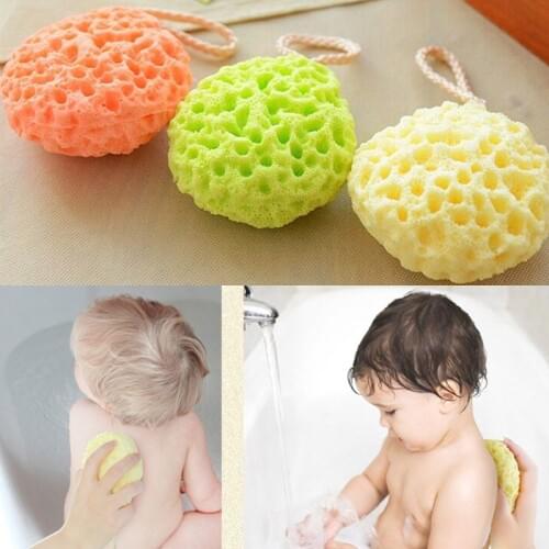 Baby Kids Sponge Ball Honeycomb Shape Bath Shower Soft Foam Shower Message Body Cleaning Supplies YH-17