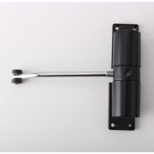 Surface Mounted Door Gate Closer Black Outdoor Spring Elastic Loaded Adjustable Door Closer MJ