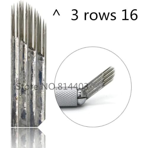 New Arrivinng Triangle 3 Row 16 Eyebrows Tattoo Needles Micro Needle Permanent Makeup Microblading Needles for 3D Tobori Pen