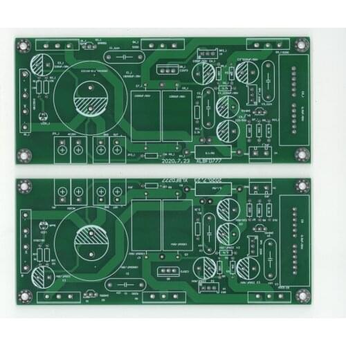 One pair NPN Hood 1969 Class A Power amplifier board Bare PCB 10W+10W