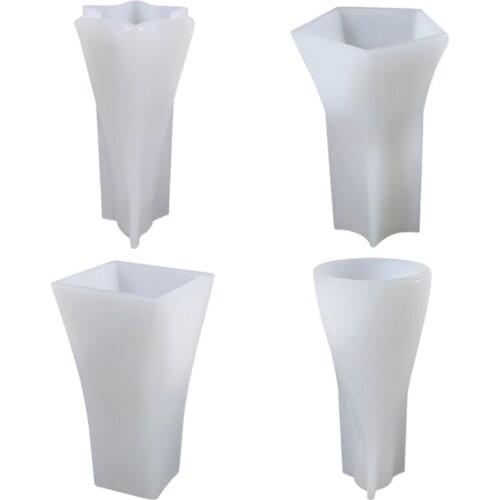 Pentagonal Cone/Circle Cone Candle Silicone Mold Diy Geometric Conical Ins Wind Aroma Candle Silicone Abrasive Tool