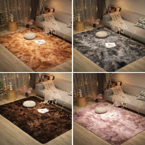 Nordic Solid Pile Plush Carpets For Living Room Shaggy Large Size Rugs Bedroom/Hallway Child Soft Play Crawl Room Carpet Mats