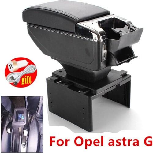 For Opel astra G armrest box central Store content Storage box armresrt with cup holder ashtray products USB interface