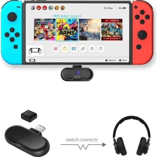 Portable mini Bluetooth usb type c aptx low latency Audio transmitter music adapter for Nintendo Switch wireless game headphone