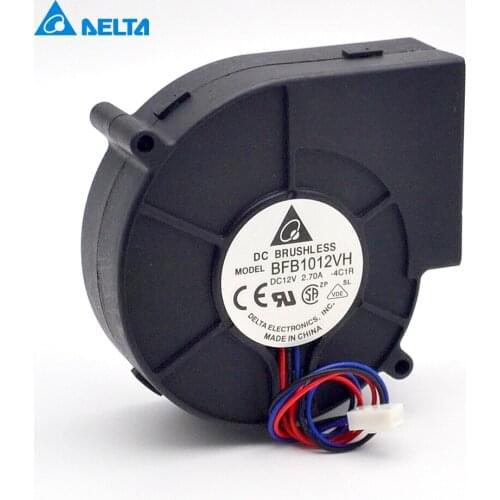 For Delta BFB1012VH delta industrial cooling fan wind turbine 2.7A DC12 pin 9733-3