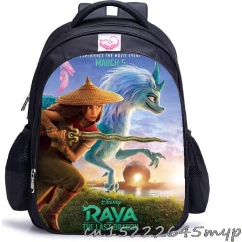 Raya and The Last Dragon Backpack Kids Cartoon Primary School Bags For Boys Girls Anime Children Bookbag Mochilas Gift