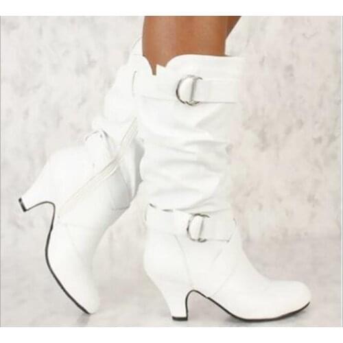 New Women snow boots winter boots thick High heels waterproof non-slip shoes fashion women winter shoes warm Hasp boots