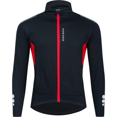 Outdoor Riding Long-sleeved Sports Ski Jacket Autumn Winter Fleece Warm Windproof Waterproof Cycling Jacket
