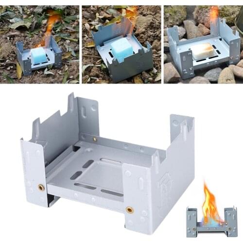 Outdoor folding stove portable camping stove solid fuel alcohol stove camping backpack picnic barbecue outdoor stove