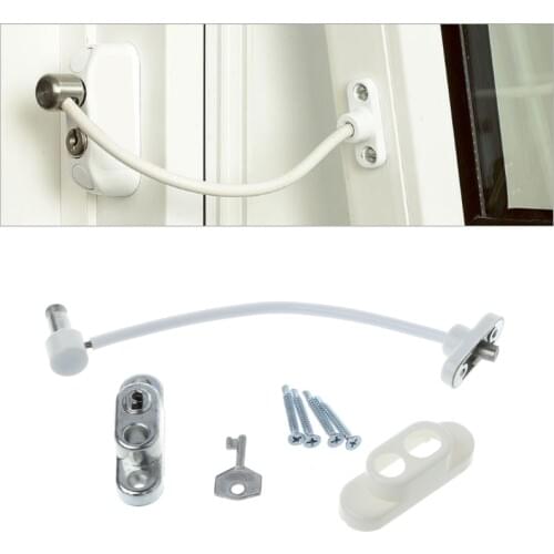 Universal Window Door Restrictor Child Baby Safety Security Cable Lock Catch Wire