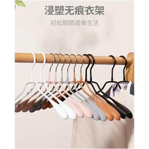 10pcs/lot Plastic and Metal Clothes Hanger with Wide Non-slip Shoulder Seamless Laundry Rack for Suits Blouses Jeans Pants