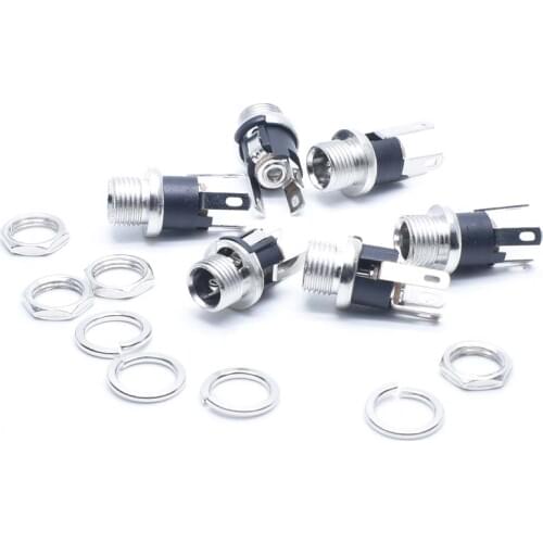 20PCS/LOT DC jack DC power connector plug 5.5-2.1MM metal DC-021 Dc021M DC-005