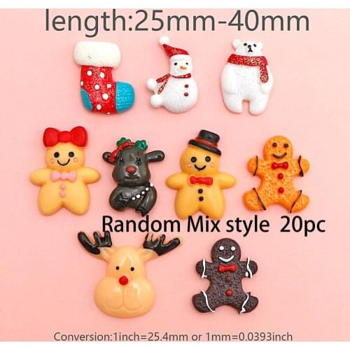 20pc Christmas Shoes Trees Angel Resin Decoration Craft Flatback Cabochon Embellishments For Scrapbooking Kawaii Diy Accessories