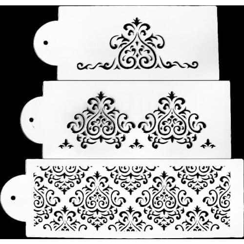 3pcs/Lot New Popular Design Stencil Fondant Cake Decorating Tools Cake Mold Pastry Tools Baking Decoration For Cake Stencil
