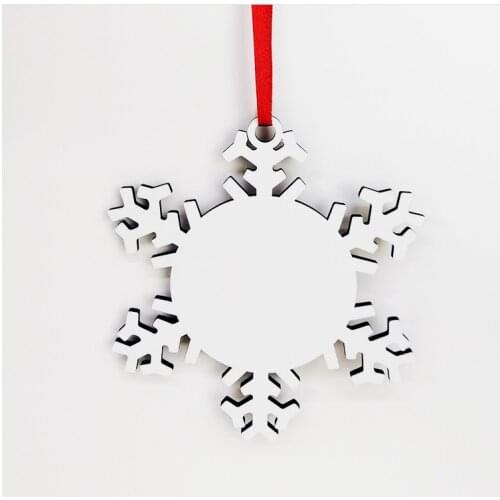 50pcs/lot sublimation blank heat transfer printing Christmas tree decoration pendant MDF two-sided printing new DIY gifts tag