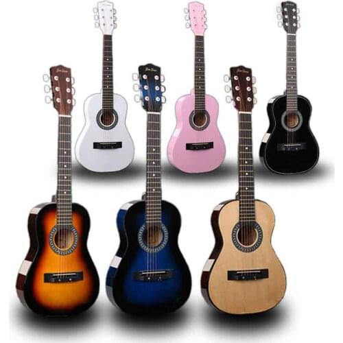 30 inch Folk Guitar Acoustic Guitarra 6 strings Top Quality Basswood For Children Beginner Give Picks Gift AGT05