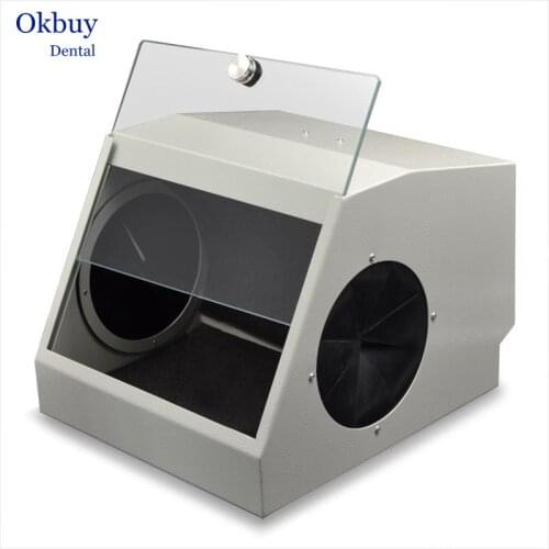 Dental Grinding Polishing Box Lapping Protector Sandblasting Dust-proof Case Dental Sandblaster Dust Collector