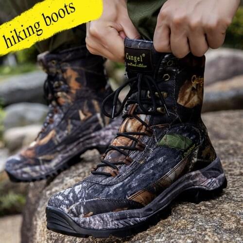 Cunge Winter Footwear for Men Military Shoes Hiking Booties Man Waterproof Sneakers Outdoor Trekking Boots Tourism Army Shoes