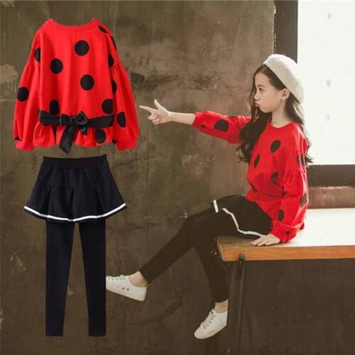 Children Clothing Spring Autumn Kids Girls Clothes T-shirt+Pants Outfit New Years Costume Suit Tracksuit Costume For Girls Sets