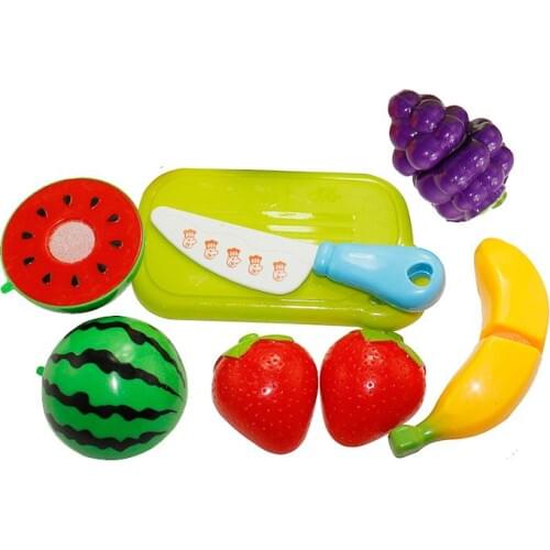Childrens Cut Fruits Vegetables Fruit And Toys Suit Joy Unisex Finished Goods Plastic Food Special Offer 2021