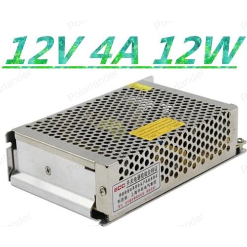 Switching power supply Driver 12V 4A 48W For LED Light Strip Display AC100-240V Factory Supplier free shipping