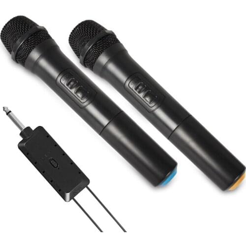 Dual UHF Wireless Microphone Mobile Phone One for Two Live Broadcast Home Conference Audio TV Computer Microphone