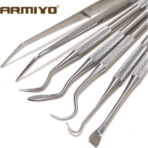 Armiyo Stainless Steel Double Ended Pick Set Gun Cleaning Kit Solid Tool 170mm Length Tactical Hunting Accessories