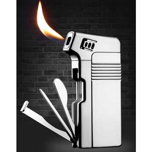 Genuie JOBON Oblique fire pipe lighter multifunction with tamper/knife/needles