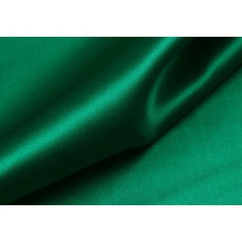 Howmay 100% pure silk charmeuse satin fabric 30m/m 114cm green 52# especially heavy weight for dress or cheongsam