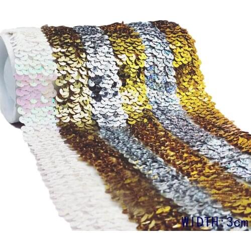 HWARM 10yard Elastic Sequins Dance Costume Lace Window Curtains Handmade Wedding Screen Arts Craft Fabric Ribbon DIY Women Skirt