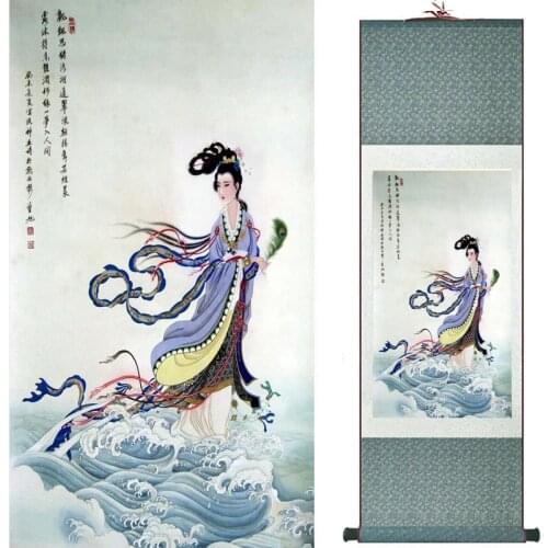 Pretty girl painting Chinese Art Painting Home Office Decoration Chinese painting art figure painting 2019081606