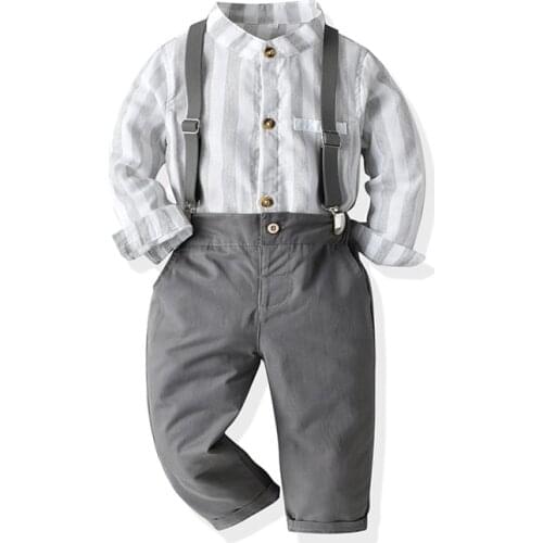 Melario Spring Autumn Baby Boy Gentleman Suit White Shirt Trousers 2Pcs Formal Kids Clothes Set Fashion Boutique Kids Clothing