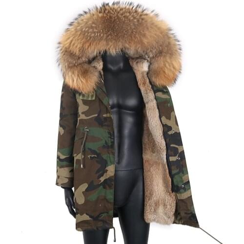 2021 Winter Jackets Men Real Fur Parka Natural Real Fox Fur Collar Hood Men Warm Genuine Male Coat Waterproof Removable