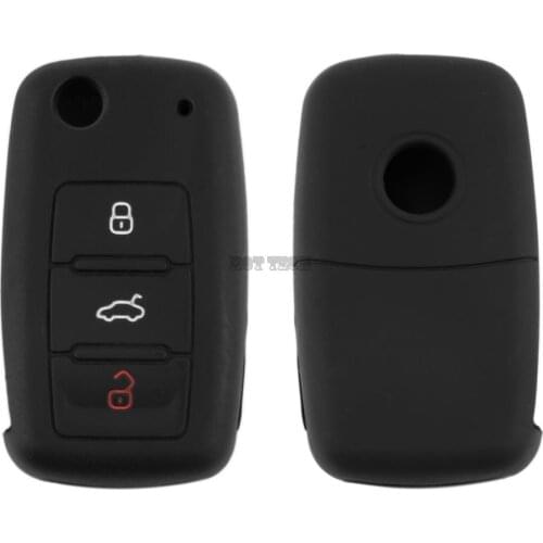 New 3 Buttons Silicone Car Key Cover For VW Volkswagen Passat Golf Touran Bora Cady Touran Sharan Transporter