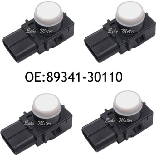 New SET(4) 89341-30110 188400-8080 PDC Parking Ultrasonic Sensor White Color For Toyota