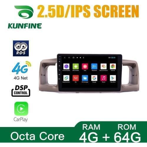 Octa Core 1024*600 Android 10.0 Car DVD GPS Navigation Player Deckless Car Stereo for Toyota Corolla EX 2013-2019 Radio Headunit