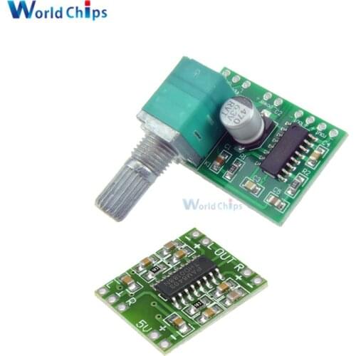 1PCS/5PCS PAM8403 Super Mini Digital Amplifier Board 2*3W Class D efficient 2.5 to 5V USB with/without Switch Potentiometer
