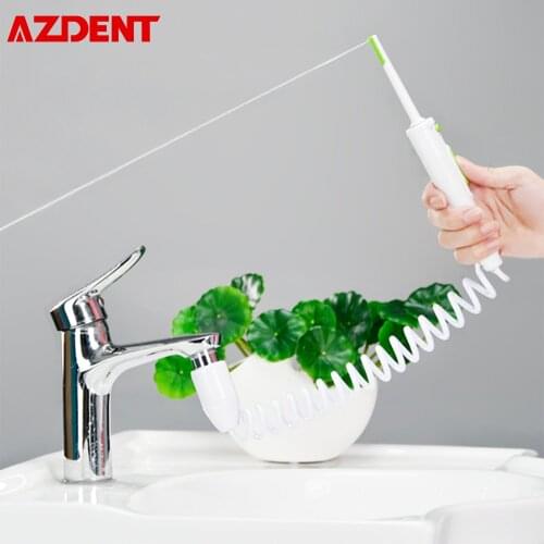 2Nozzle Faucet Oral Irrigator Water Dental Flosser Portable Dental Irrigador Water Jet Toothbrush Oral Irrigation Teeth Cleaning