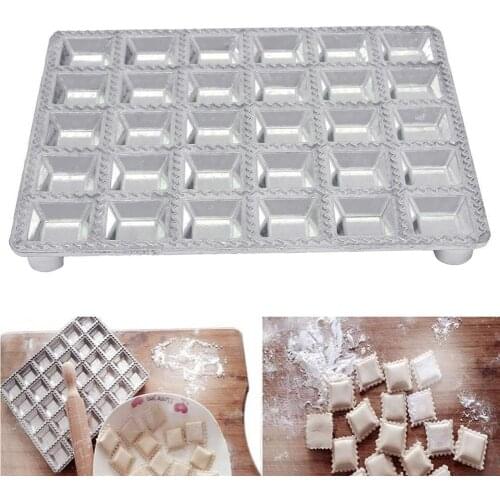 Practical Kitchen 30 Grids Square Aluminum Alloy Dumplings Mold Pelmeni Ravioli Maker Kitchen DIY Tools Make Pastry Dumpling