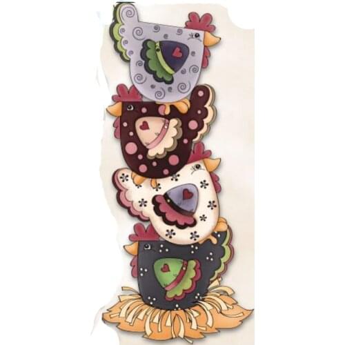 Hen Transparent Silicone Rubber Stamp and metal die Sheet Cling Scrapbooking DIY Cute Pattern Photo Album