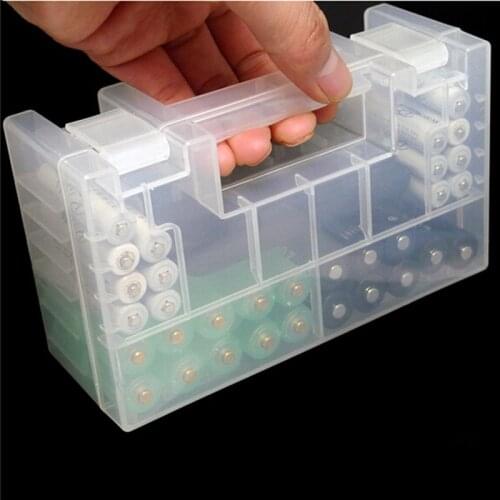 Translucent Hard Plastic Case Holder Storage Box for AA AAA C Battery Useful Battery Box Boxs Home House Tool Tools