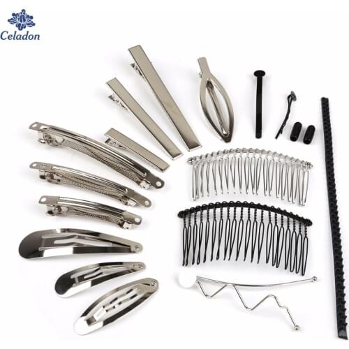 New Arrival Rhodium Black Different Size 5-50pcs/bag Hair Comb Hair Clips Claw Hairpins DIY Jewelry Findings Hair Ornaments